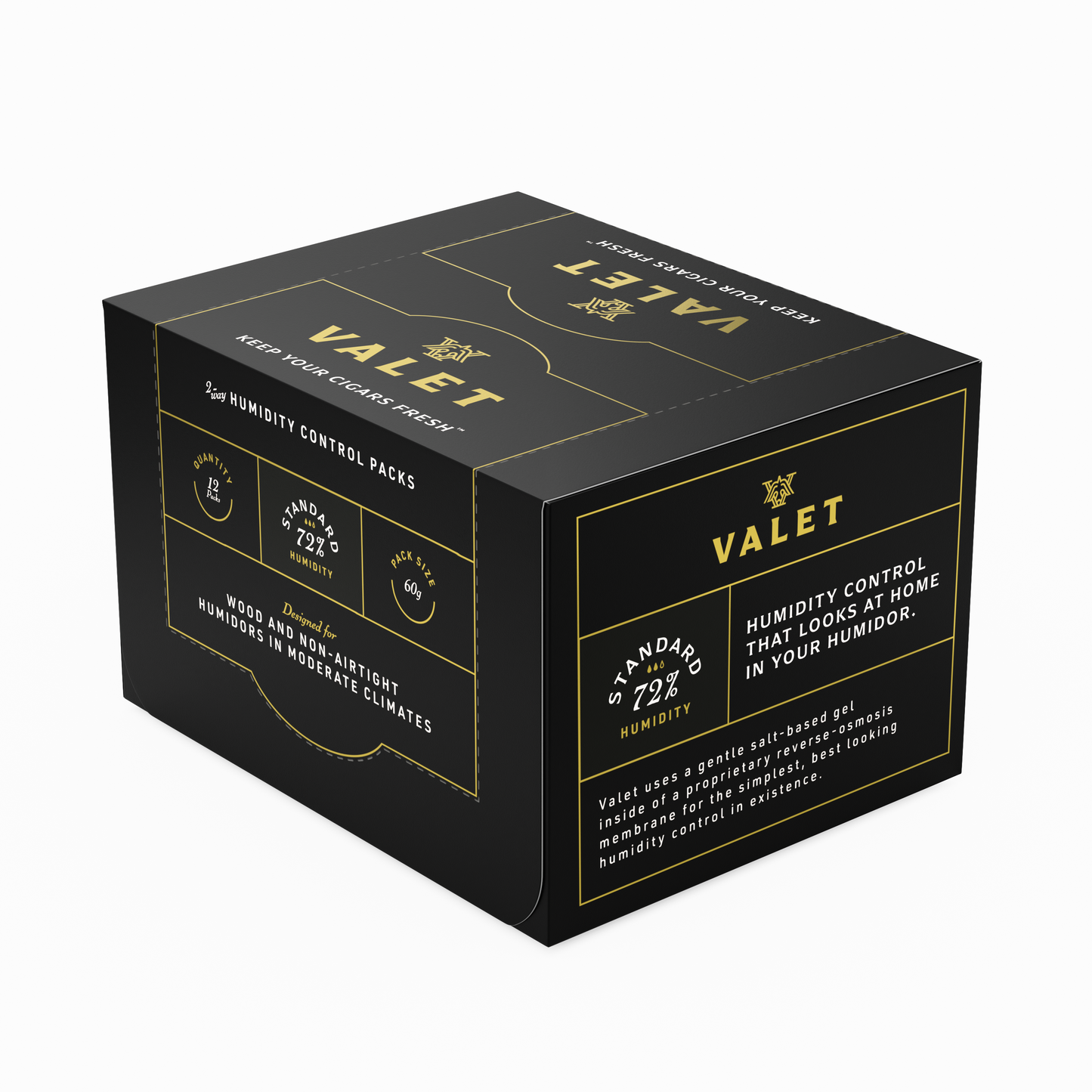 Valet 72% (60 gram), 12 count overwrapped retail carton