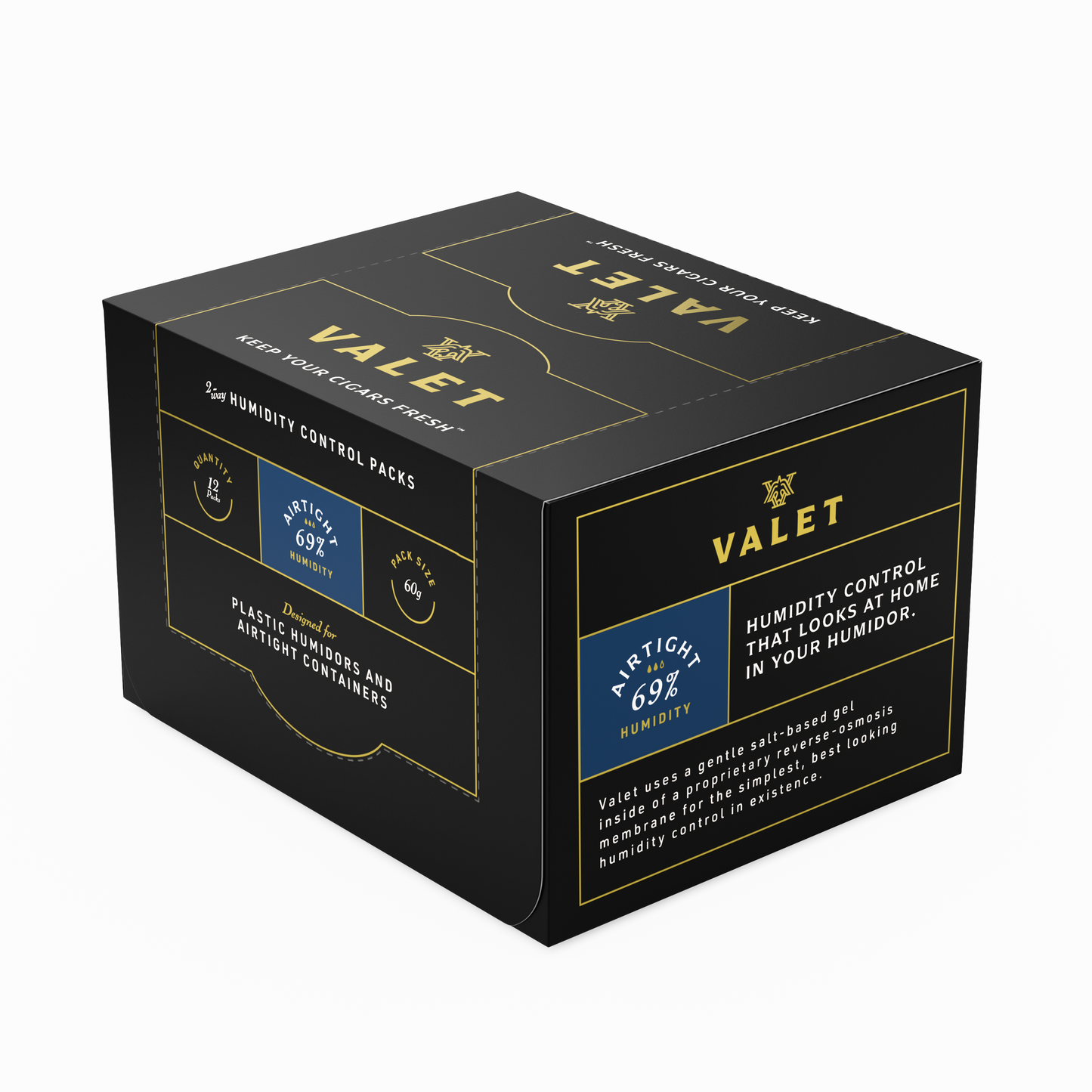Valet 69% (60 gram), 12 count overwrapped in retail carton
