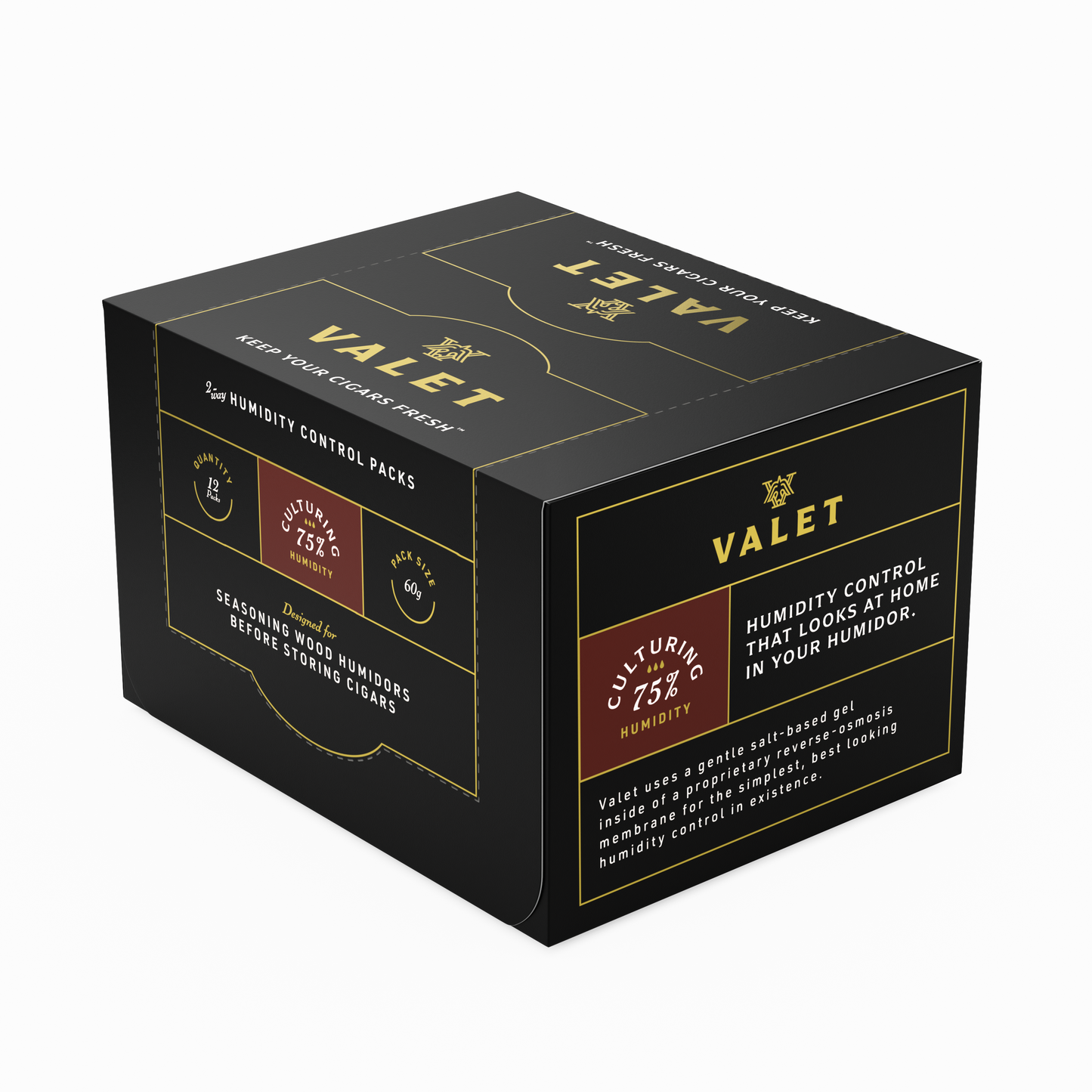 Valet 75% (60 gram), 12 count overwrapped retail carton
